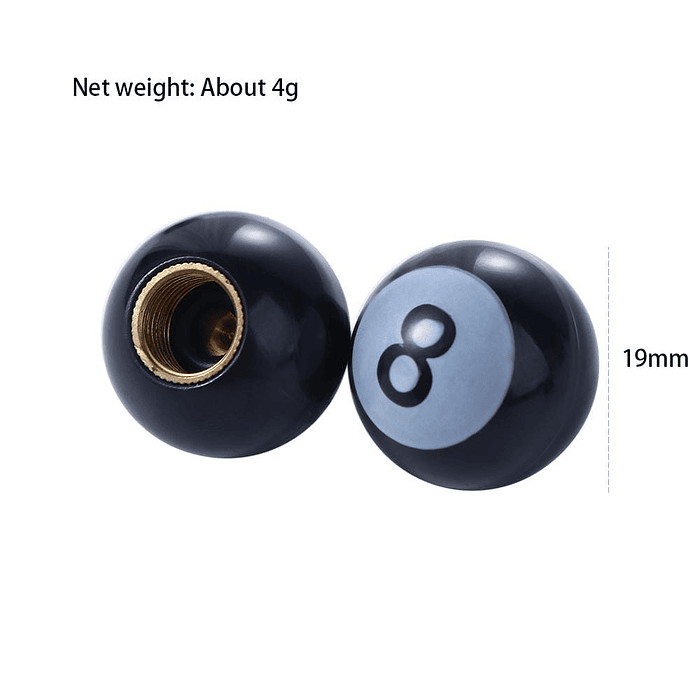 *Set de 4 Tapas de Válvulas Universal Tuning BOLA 8 🎱* 3