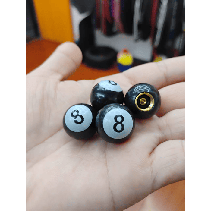 *Set de 4 Tapas de Válvulas Universal Tuning BOLA 8 🎱* 9