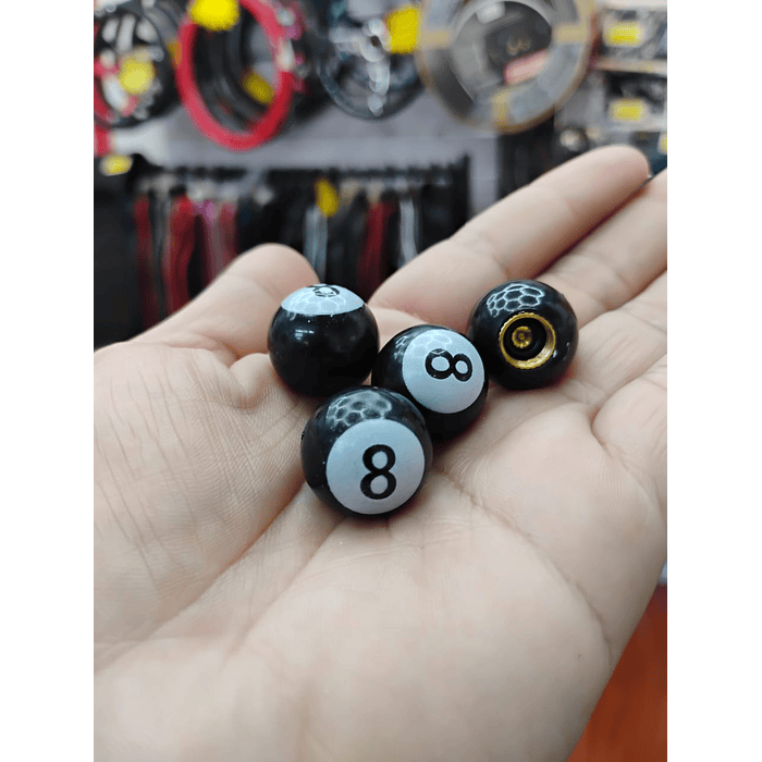 *Set de 4 Tapas de Válvulas Universal Tuning BOLA 8 🎱* 10