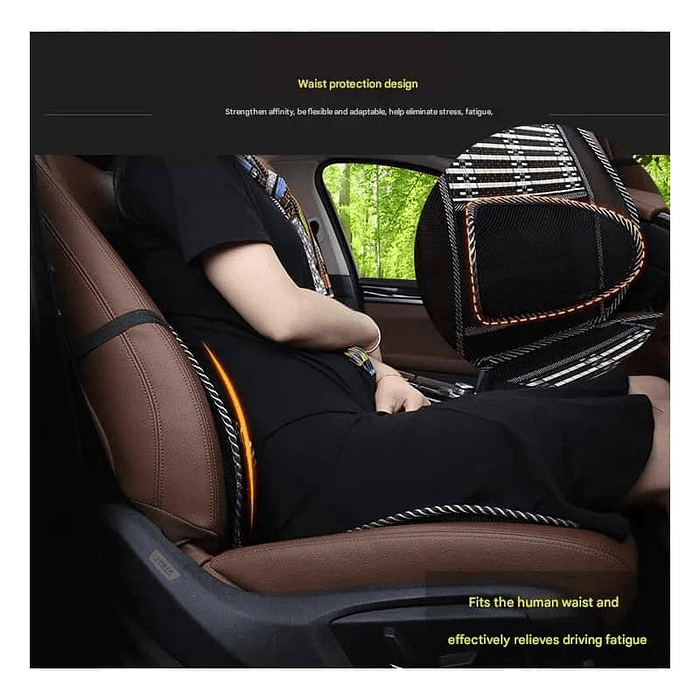 💥Oferta liquidacion💥 X1 Cubre Asiento Respaldo Lumbar Madera Bambú Verano Luxury  3