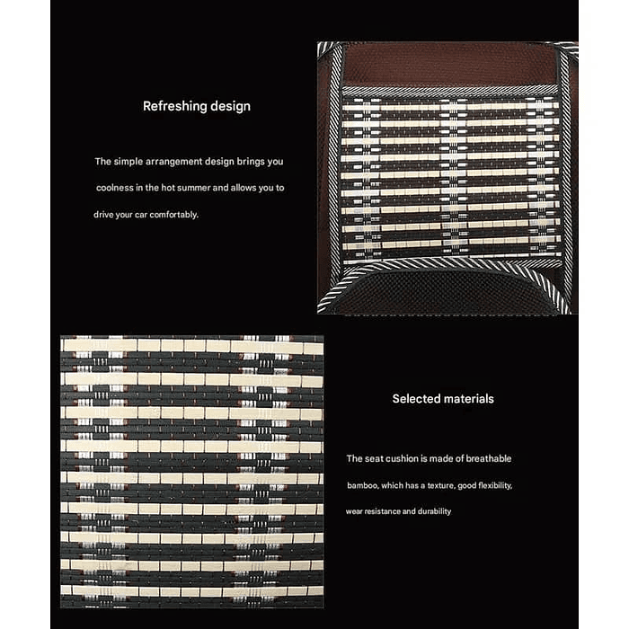 💥Oferta liquidacion💥 X1 Cubre Asiento Respaldo Lumbar Madera Bambú Verano Luxury  5
