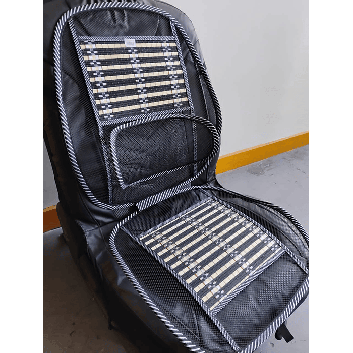 💥Oferta liquidacion💥 X1 Cubre Asiento Respaldo Lumbar Madera Bambú Verano Luxury  1