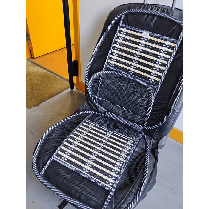 💥Oferta liquidacion💥 X1 Cubre Asiento Respaldo Lumbar Madera Bambú Verano Luxury  10