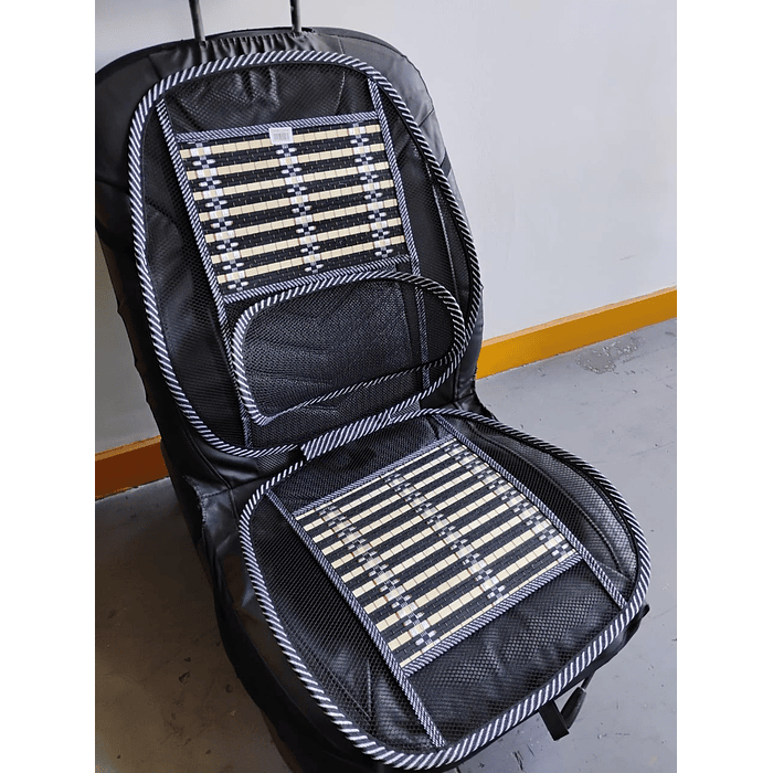 💥Oferta liquidacion💥 X1 Cubre Asiento Respaldo Lumbar Madera Bambú Verano Luxury  12