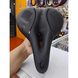 💥 Oferta liquidacion 💥 Silla Asiento de bicicleta de GEL 3D con tira reflectiva para hombre y mujer todo negro medida 21cm de ancho x 25cm de largo  asiento grueso para bicicleta de montaña y carret