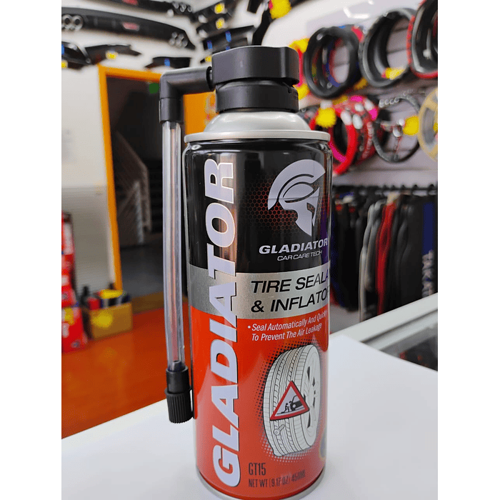 💥Oferta imperdible💥  Sellador inflador de neumaticos gladiator anti- pinchaso 450ml 4