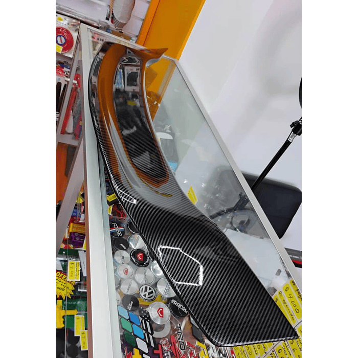 💥Oferta imperdible💥 Aleron trasero de maletero estilo Boca de pato diseño en fibra de carbono medidas 120cm x 16.5cm 4