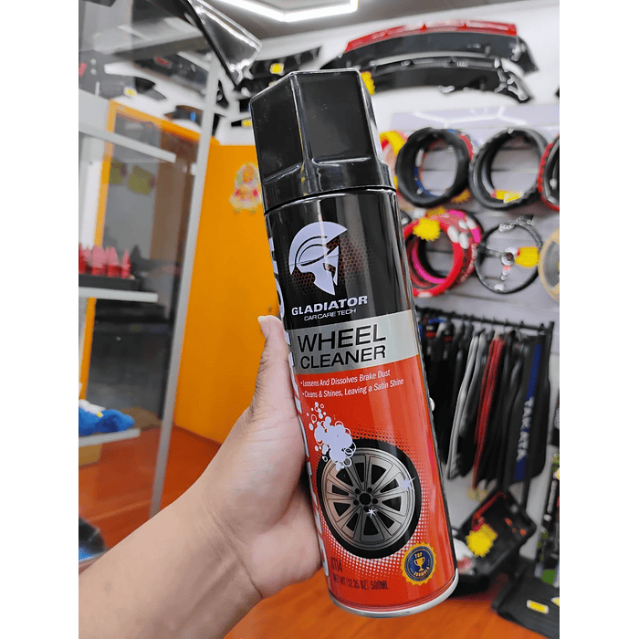 💥Oferta💥 Limpiador protector de llantas rines de autos gladiator desmancha pule y proteje las llantas dejando acabado satinado 500ml 3