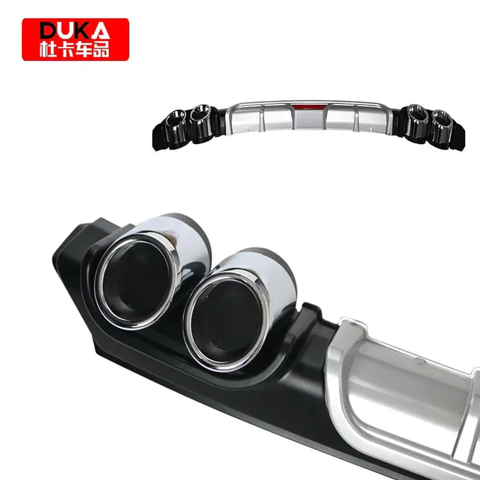 Difusor de parachoques trasero - estilo doble cola de escape y 5