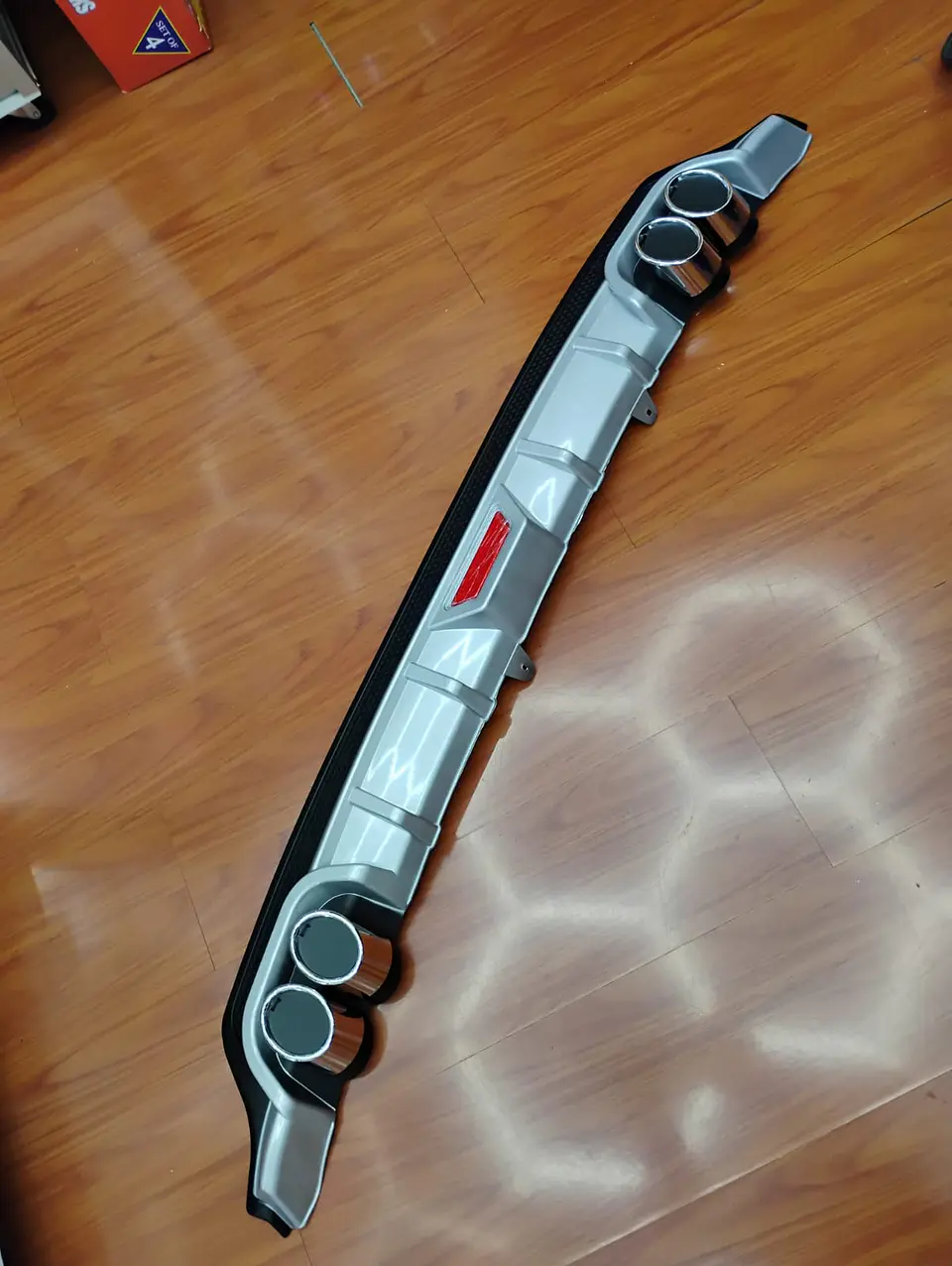 Difusor de parachoques trasero - estilo doble cola de escape y 15