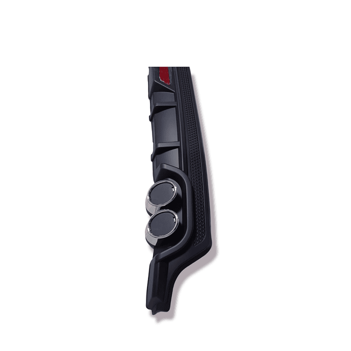 💥Oferta liquidacion💥 Difusor de parachoques trasero Tunning estilo doble cola de escape y tercer stop decorativo medida largo 128cm , negro con malla 💰precio 16990💰 3