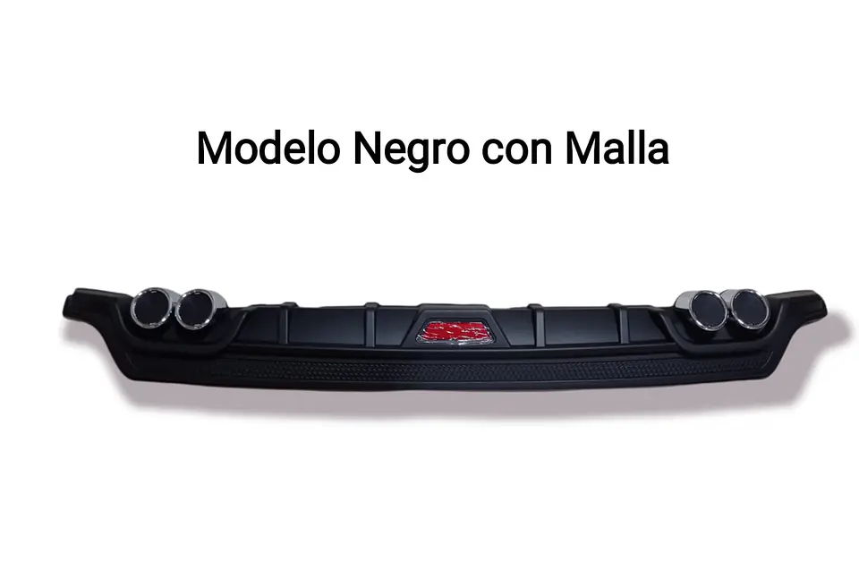 Difusor de parachoques trasero - estilo doble cola de escape y 4