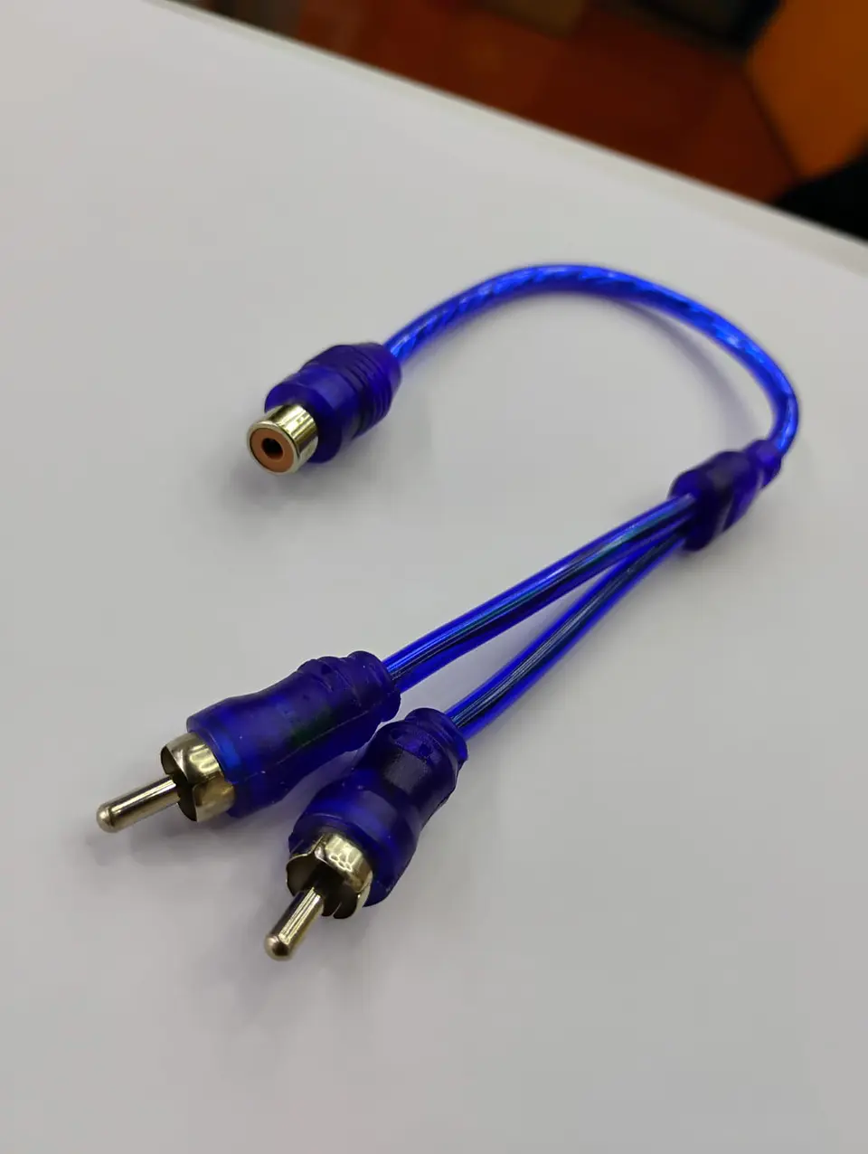 Cable adaptador sonido audio RCA 2 Machos 1 Hembra 3