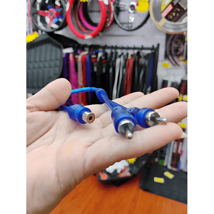 💥 Oferta liquidacion 💥  Cable adaptador de audio RCA en forma Y señal estéreo 2 machos x 1 hembra precio 2.499 pesos 7