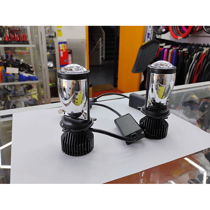 💥SUPER LIQUIDACION REMATE💥   X2 Ampolletas de faros delanteros de Auto H4 proyector lupa LED Canbus 20.000 lumenes 150W 6000K  12-24v alta y baja 1