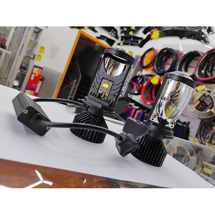 💥SUPER LIQUIDACION REMATE💥   X2 Ampolletas de faros delanteros de Auto H4 proyector lupa LED Canbus 20.000 lumenes 150W 6000K  12-24v alta y baja 11