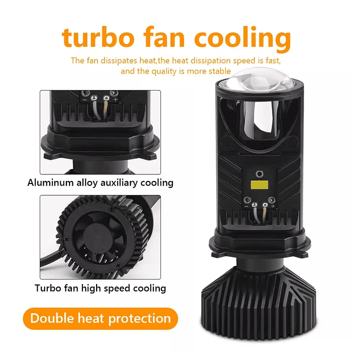 💥SUPER LIQUIDACION REMATE💥   X2 Ampolletas de faros delanteros de Auto H4 proyector lupa LED Canbus 20.000 lumenes 150W 6000K  12-24v alta y baja 14