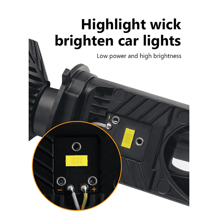 💥SUPER LIQUIDACION REMATE💥   X2 Ampolletas de faros delanteros de Auto H4 proyector lupa LED Canbus 20.000 lumenes 150W 6000K  12-24v alta y baja 23