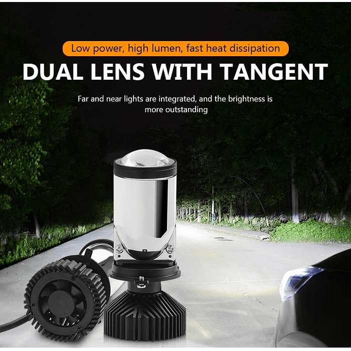 💥SUPER LIQUIDACION REMATE💥   X2 Ampolletas de faros delanteros de Auto H4 proyector lupa LED Canbus 20.000 lumenes 150W 6000K  12-24v alta y baja 26