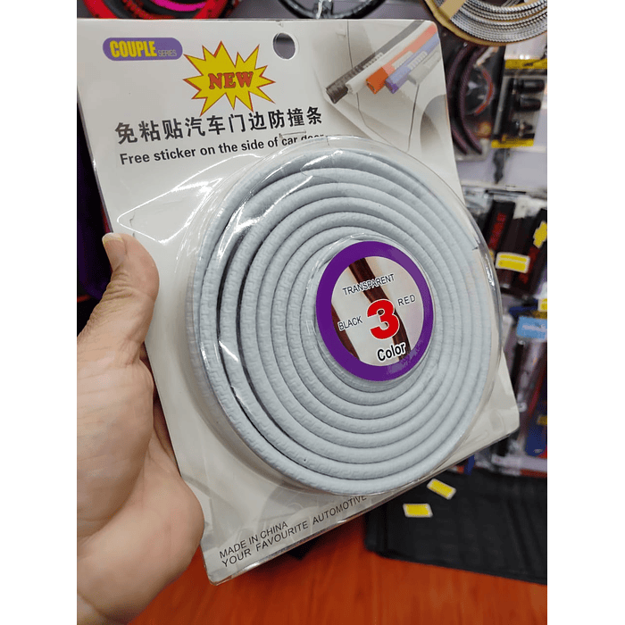 🔥OFERTA🔥 MOLDURA PROTECTORA UNIVERSAL TIPO U  5 METROS GRIS CLARO  5