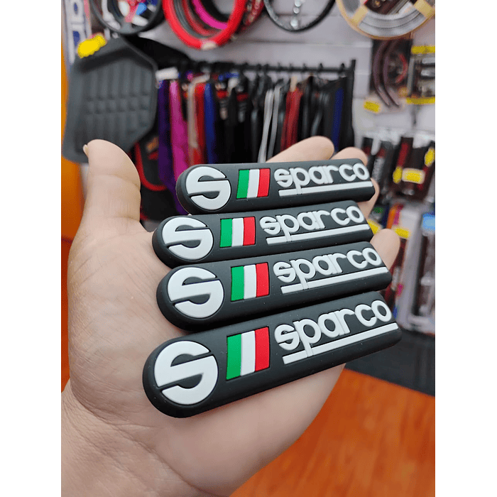 💥 ¡SUPER OFERTA LIMITADA! 💥 SET X4 TOPES DE PROTECCIÓN UNIVERSAL - COLOR NEGRO SPARCO  6