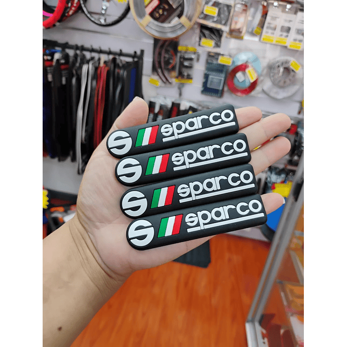 💥 ¡SUPER OFERTA LIMITADA! 💥 SET X4 TOPES DE PROTECCIÓN UNIVERSAL - COLOR NEGRO SPARCO  8