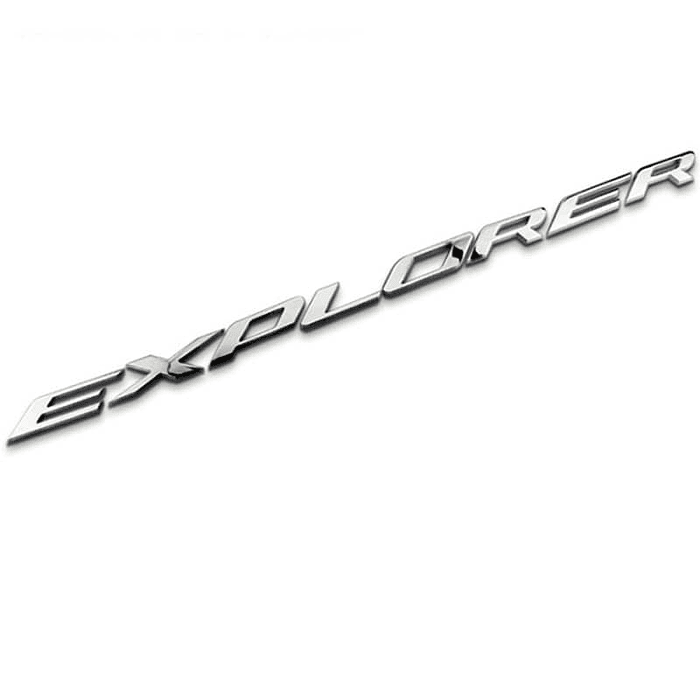 Emblema 3D Explorer letras plateadas para capot delantero de autos insignia pegatina para Ford Explorer 2011 al 2019 accesorios con estilo   3