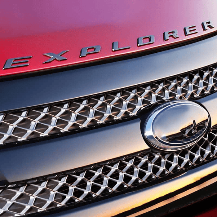 Emblema 3D Explorer letras plateadas para capot delantero de autos insignia pegatina para Ford Explorer 2011 al 2019 accesorios con estilo   10