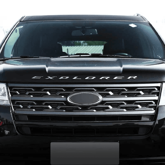 Emblema 3D Explorer letras plateadas para capot delantero de autos insignia pegatina para Ford Explorer 2011 al 2019 accesorios con estilo   2