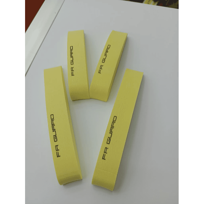 X4 tiras topes de puerta de goma Eva autoadhesivos para autos universal protector anticolision fácil de instalar color amarillo  2