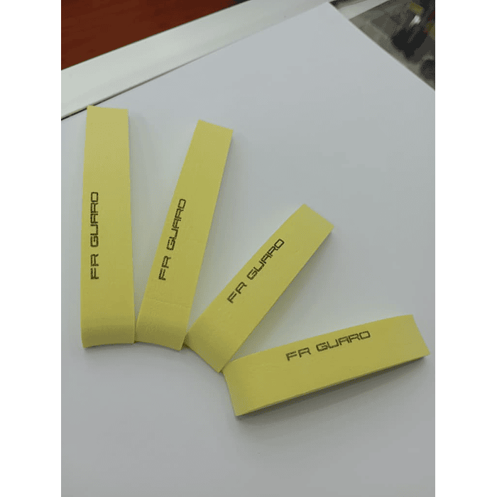 X4 tiras topes de puerta de goma Eva autoadhesivos para autos universal protector anticolision fácil de instalar color amarillo  4