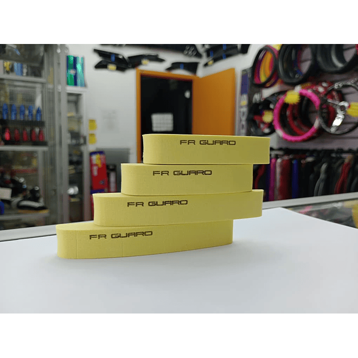 X4 tiras topes de puerta de goma Eva autoadhesivos para autos universal protector anticolision fácil de instalar color amarillo  7