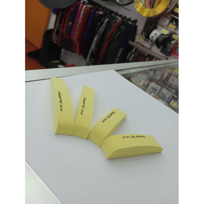 X4 tiras topes de puerta de goma Eva autoadhesivos para autos universal protector anticolision fácil de instalar color amarillo  8