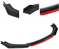LIP BUMPER / FALDÓN DELANTERO kit de 4 piezas Negro brillante con Rojo - thumbnail 6