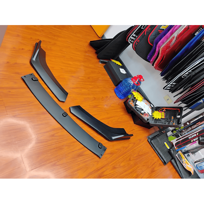 ¡Oferta imperdible! 🔥   *Front Lip / Bumper Faldón Delantero* (3 piezas Negro mate)  11