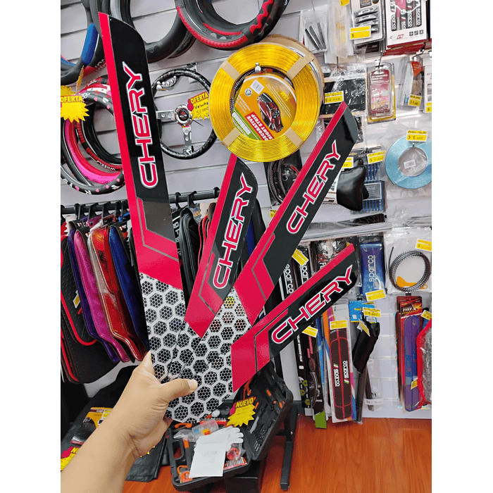 ¡Oferta de liquidación! Cubre Zócalos / Pisadera Multifunción en Acrílico Protector para Autos Universal Chery 16