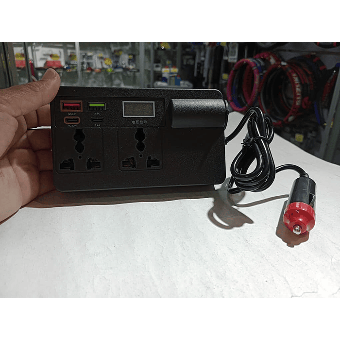 💥 LIQUIDACION 💥  Inversor 200W para Auto 12V/24V a 220V AC 🚗 💰Precio: 22990 pesos 1