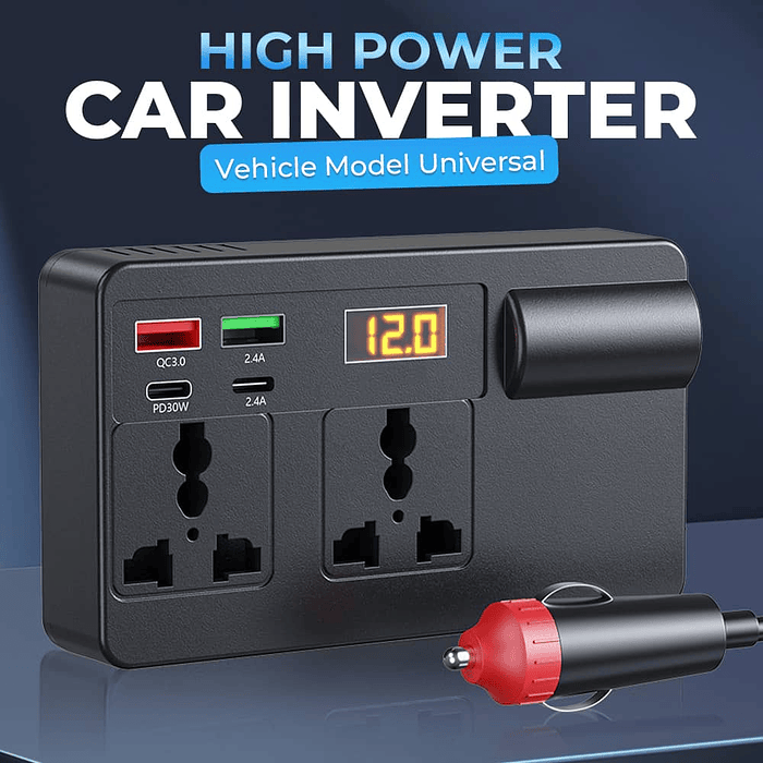 💥 LIQUIDACION 💥  Inversor 200W para Auto 12V/24V a 220V AC 🚗 💰Precio: 22990 pesos 9