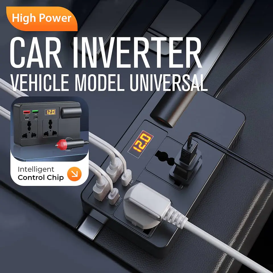 LIQUIDACION Inversor 200W para Auto 12V/24V a 220V AC 13