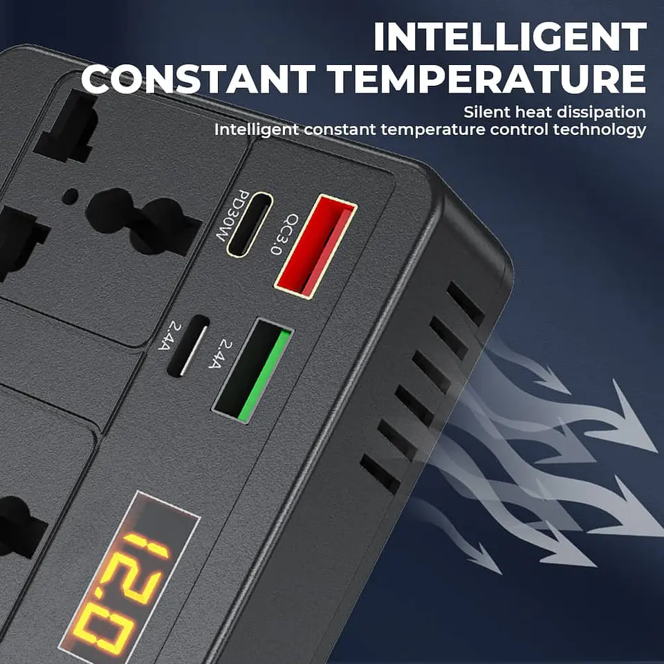 LIQUIDACION Inversor 200W para Auto 12V/24V a 220V AC 15