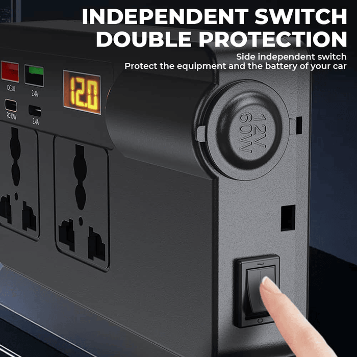 💥 LIQUIDACION 💥  Inversor 200W para Auto 12V/24V a 220V AC 🚗 💰Precio: 22990 pesos 20