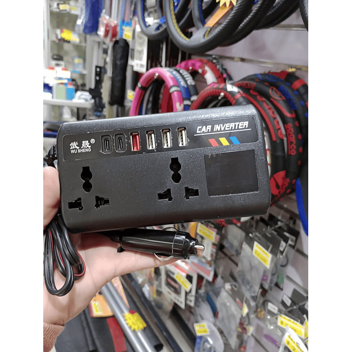 💥 Liquidación total 💥 🚗Inversor de Corriente para autos 12V/24V a 220V AC 200W   13