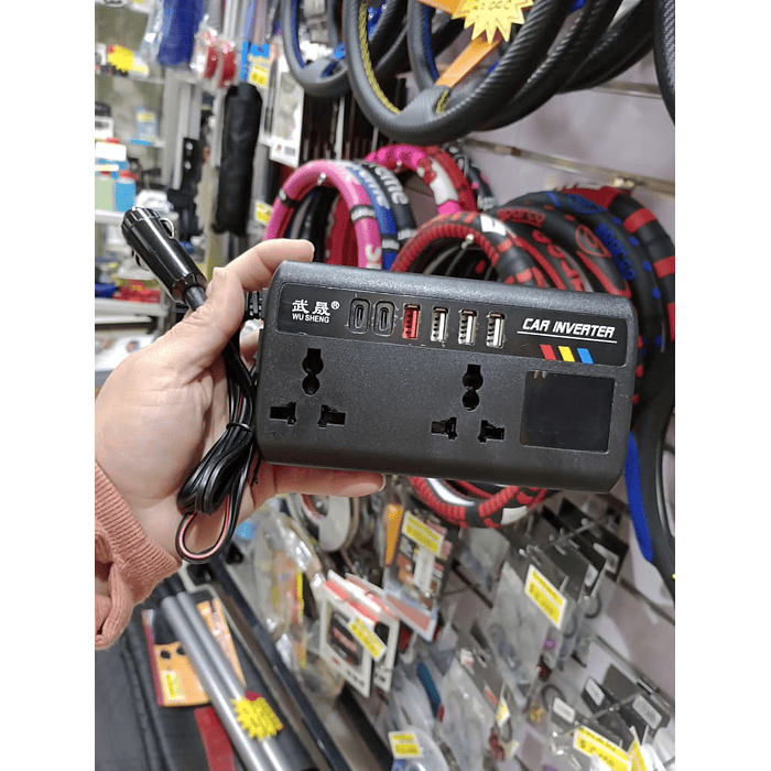 💥 Liquidación total 💥 🚗Inversor de Corriente para autos 12V/24V a 220V AC 200W   18