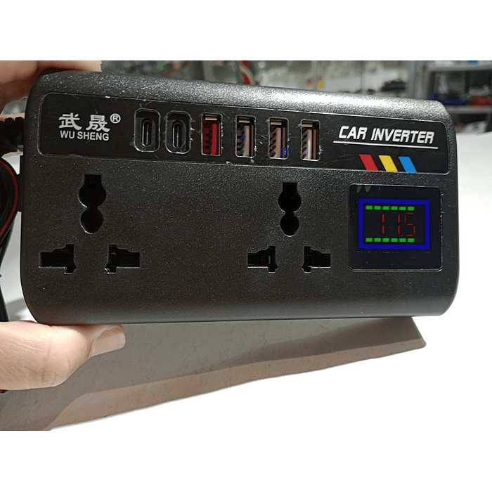 💥 Liquidación total 💥 🚗Inversor de Corriente para autos 12V/24V a 220V AC 200W   21