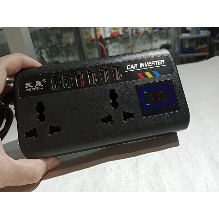 💥 Liquidación total 💥 🚗Inversor de Corriente para autos 12V/24V a 220V AC 200W   25