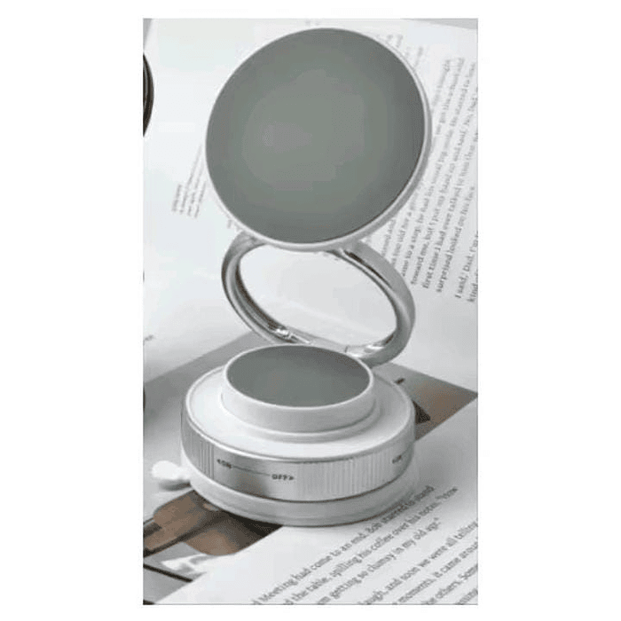 Soporte de teléfono magnético de metal ventosa o sopapo al vacío soporte portátil plegable color blanco con gris 2