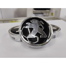 ¡Gran oferta! 🚗💥 *Set x4 Tapas para Centro de Llantas PEUGEOT borde plata*