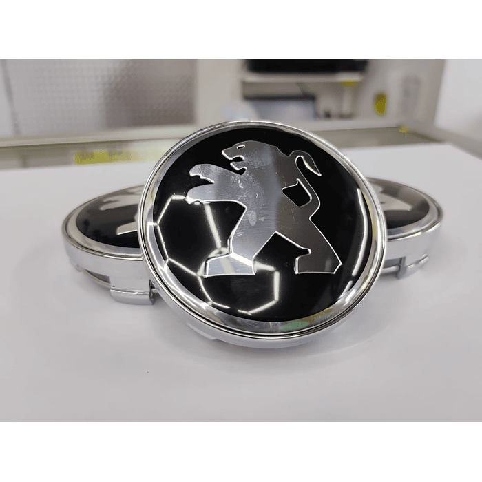 ¡Gran oferta! 🚗💥 *Set x4 Tapas para Centro de Llantas PEUGEOT borde plata* 1