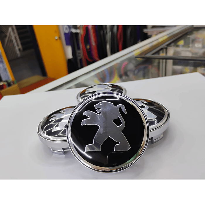 ¡Gran oferta! 🚗💥 *Set x4 Tapas para Centro de Llantas PEUGEOT borde plata* 2