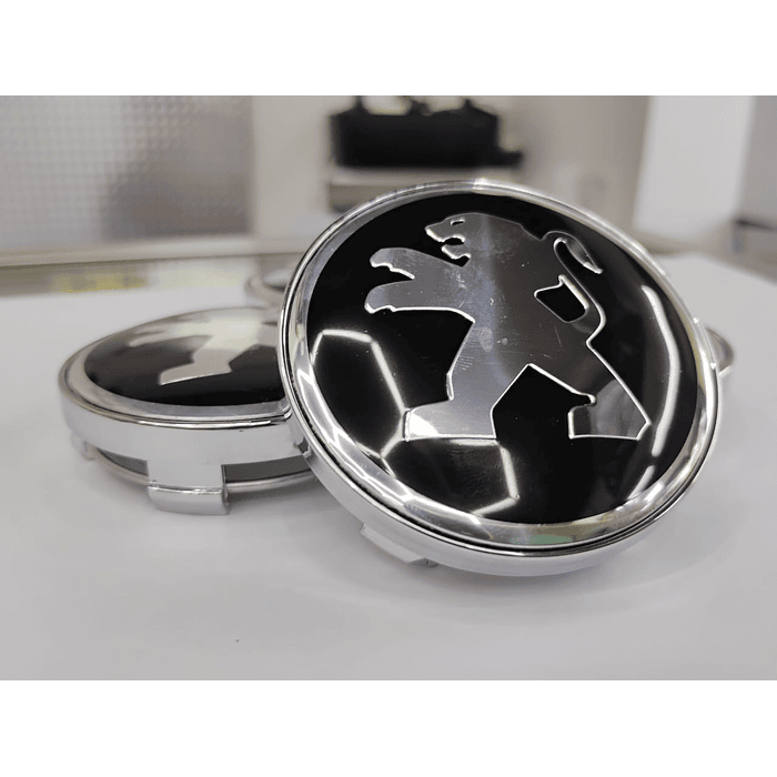 ¡Gran oferta! 🚗💥 *Set x4 Tapas para Centro de Llantas PEUGEOT borde plata* 4